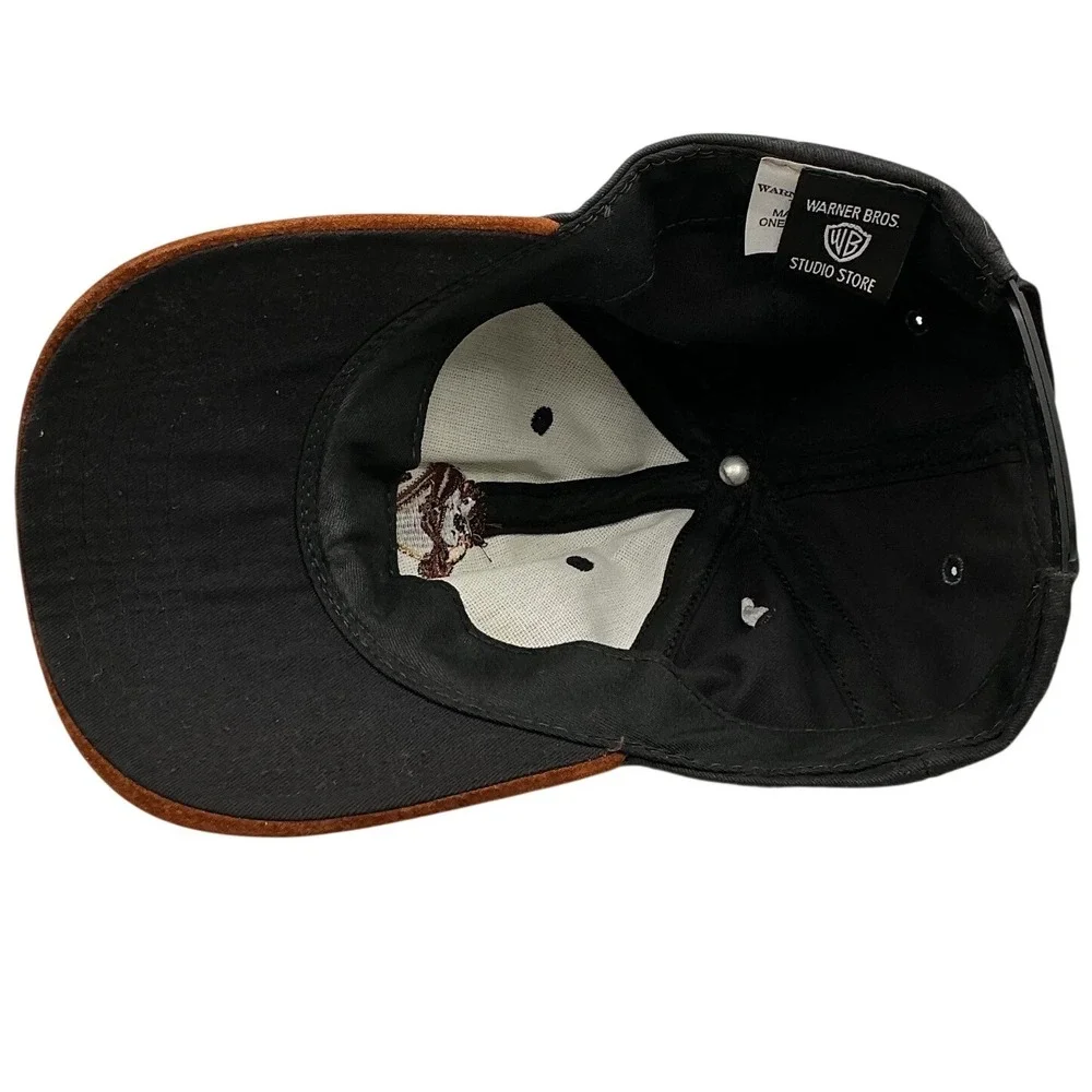 Vintage 1991 Warner Bros Taz Tasmanian Devil Snapback Hat Black Brown USA Made - Picture 4 of 7